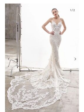 ENZOANI NANETTE WEDDING DRESS. NWOT SIZE 10